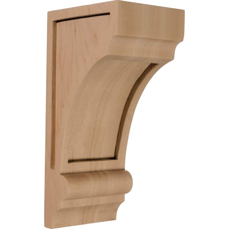Diane Recessed Corbel - 3 1/4"W x 4"D x 8"H - Rubberwood