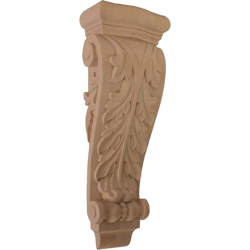 Farmingdale Acanthus Pilaster Corbel - Large - 7"W x 4"D x 20"H - Lindenwood