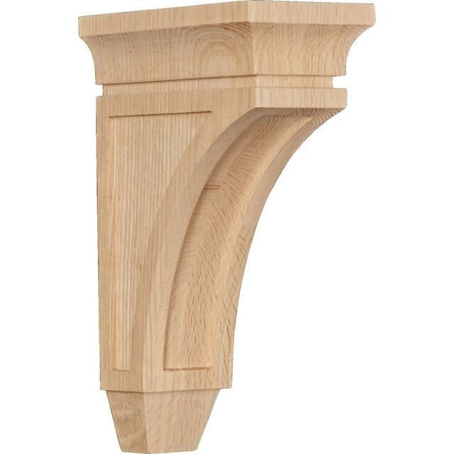 Lucan Corbel - Small - 3 3/8"W x 6 3/4"D x 10"H - Red Oak