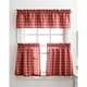 preview thumbnail 3 of 1, Curtainworks Lodge Plaid 3-Piece Kitchen Curtain Tier and Valance Set - 36" 3PC SET