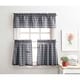 preview thumbnail 1 of 1, Curtainworks Lodge Plaid 3-Piece Kitchen Curtain Tier and Valance Set - 36" 3PC SET