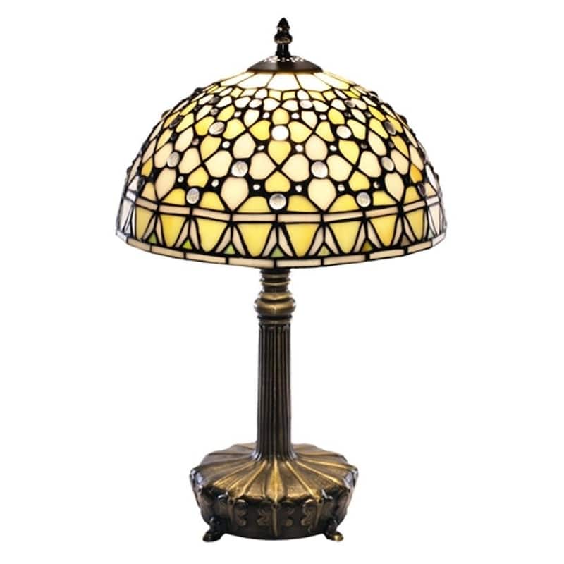 Tiffany-style White Jewel Lamp