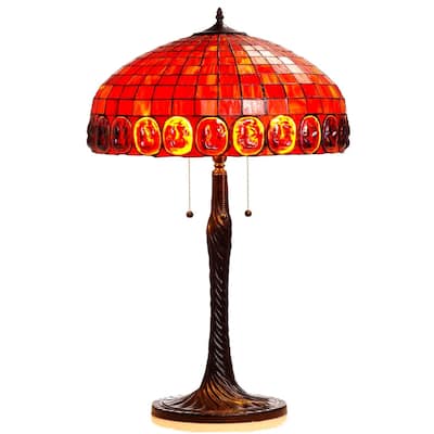 Tiffany-style 2-light Bronze Table lamp
