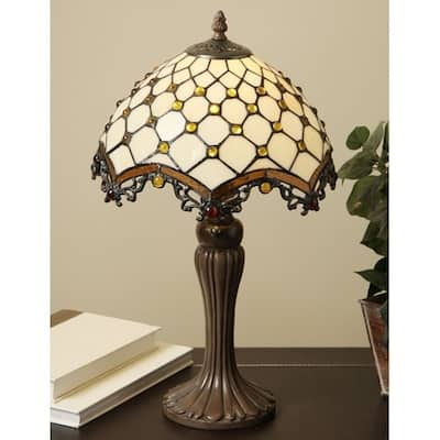 Tiffany-style Jewel Roman Table Lamp