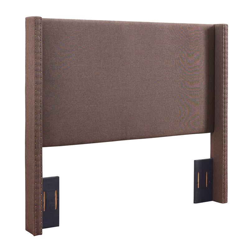Casey Wingback Upholstered Full/Queen Headboard in Bourbon Linen