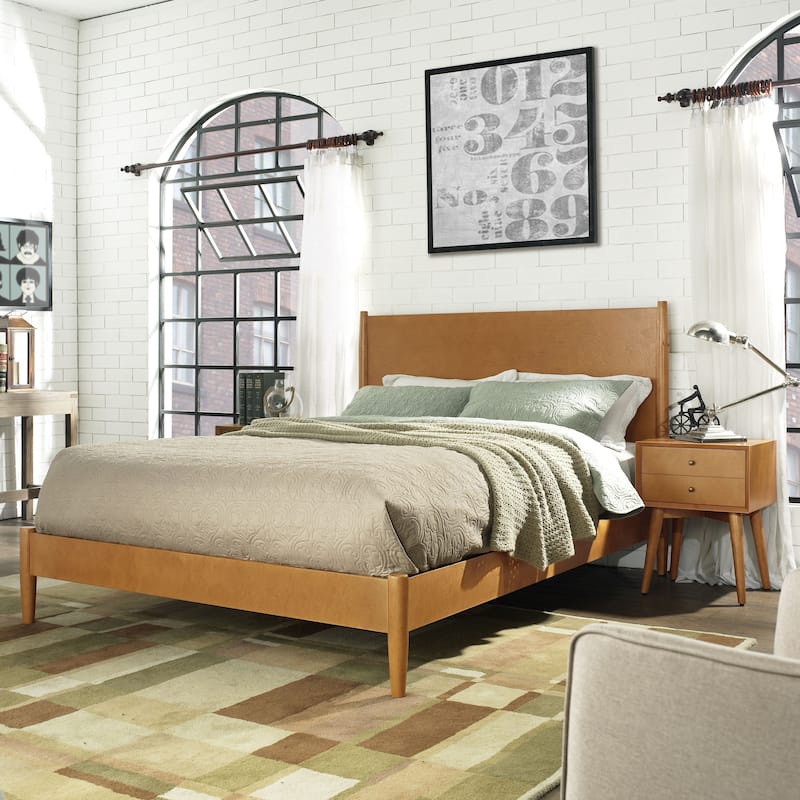 Crosley Landon Acorn-brown Mid-century Queen Platform Bed