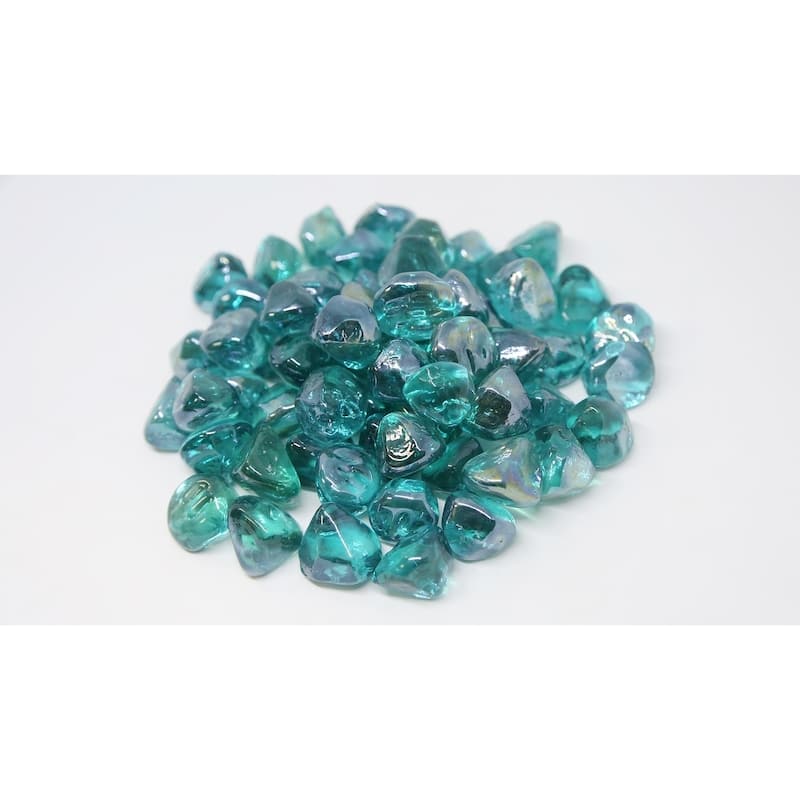 1" Fireglass Zircon Light Blue Luster - 10lb box