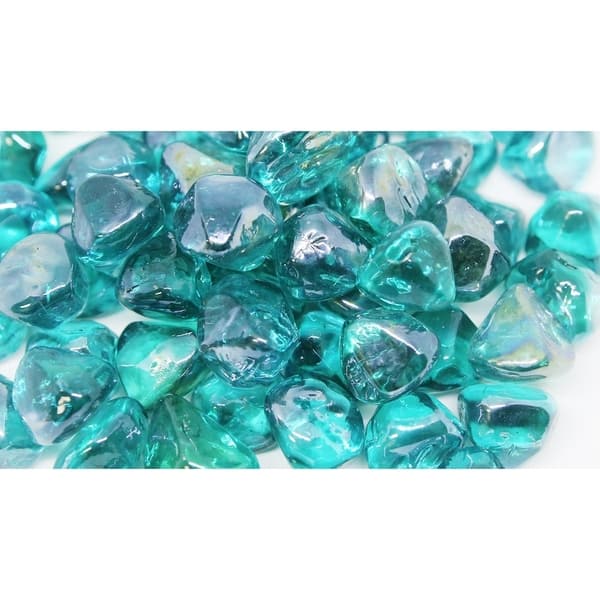 slide 1 of 4, 1" Fireglass Zircon Light Blue Luster - 10lb box