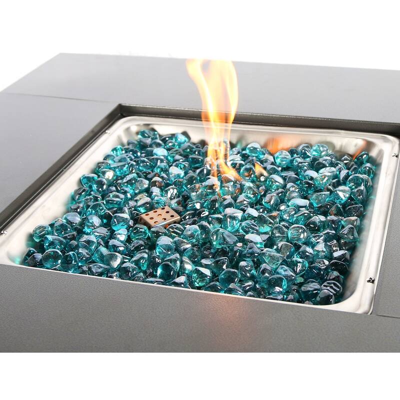 1" Fireglass Zircon Light Blue Luster - 10lb box