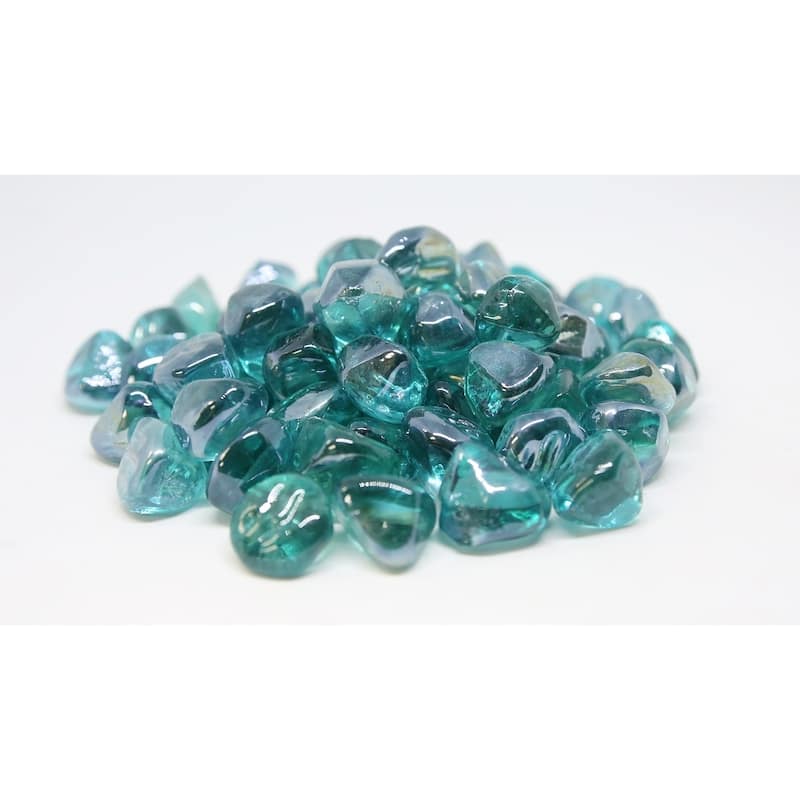 1" Fireglass Zircon Light Blue Luster - 10lb box