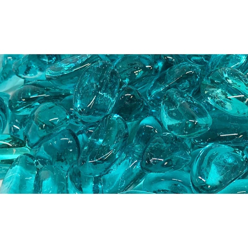 3/4" Fireglass Cashew Light Blue - 10lb box