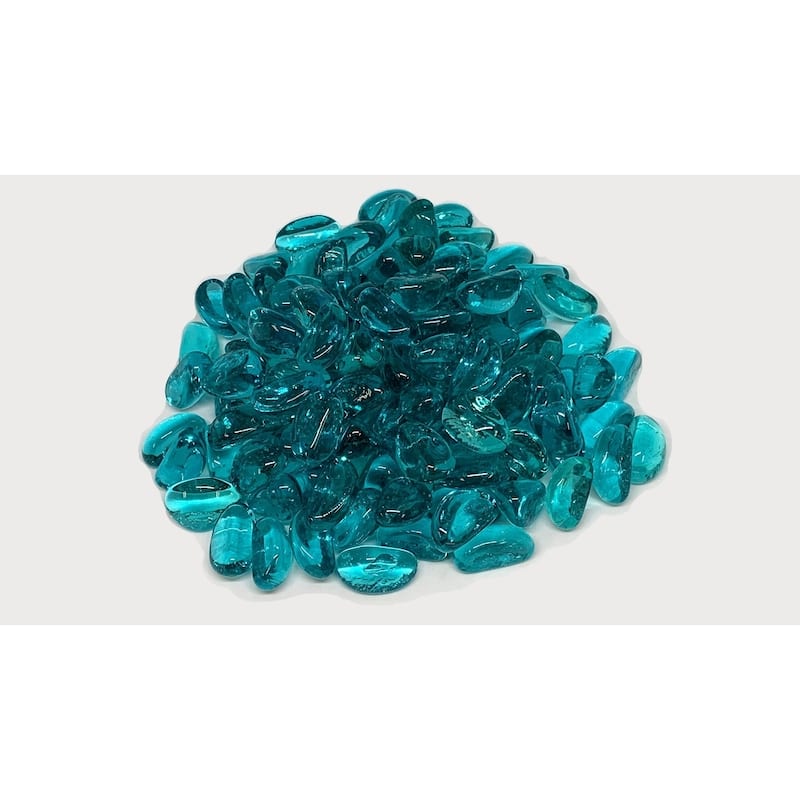 3/4" Fireglass Cashew Light Blue - 10lb box