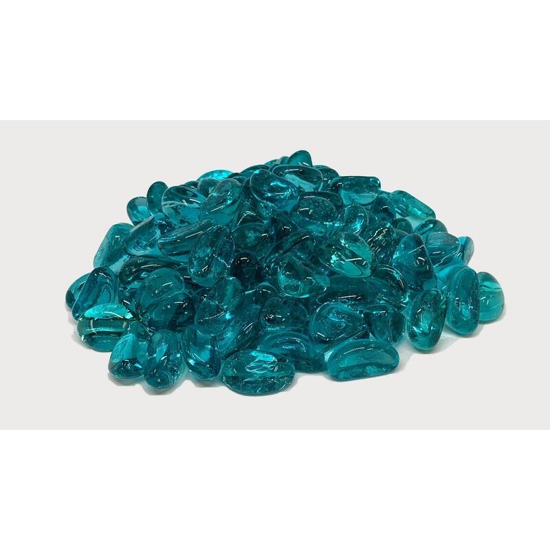 3/4" Fireglass Cashew Light Blue - 10lb box