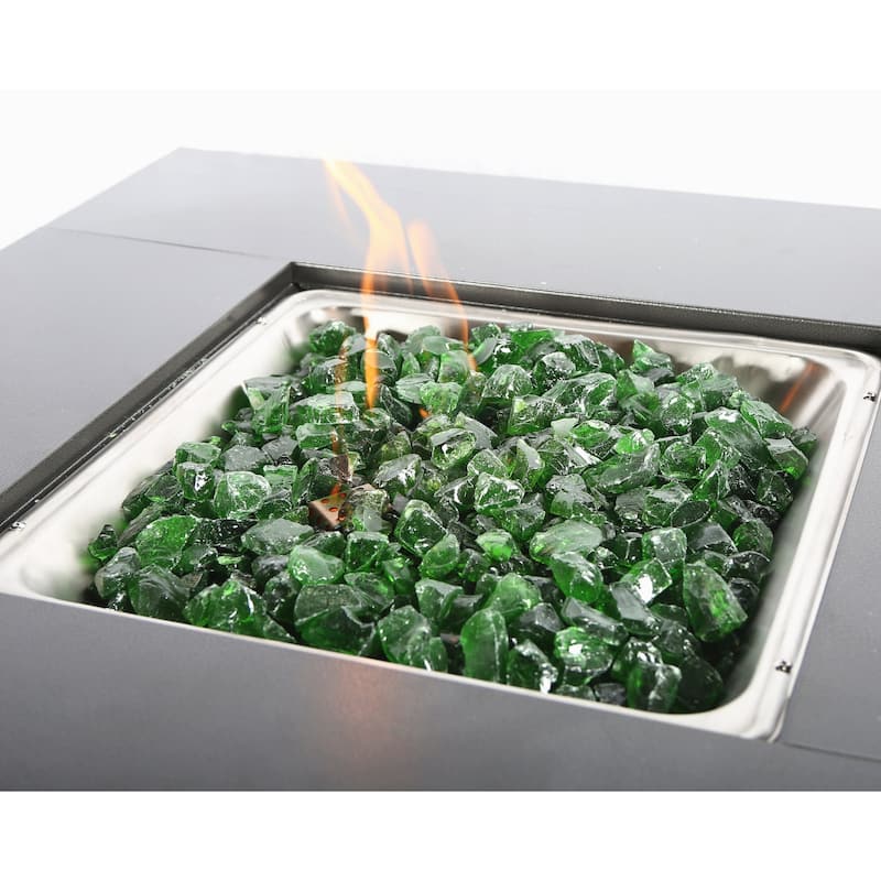 1 1/2" Fireglass Rocks Light Green - 10lb Box