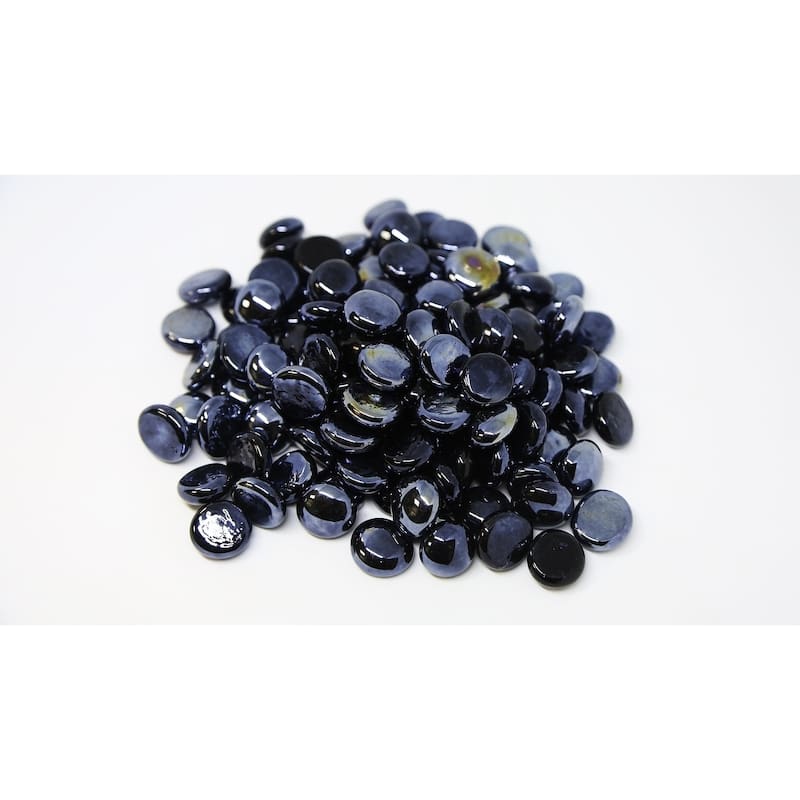 1/2" Fireglass Beads Black Luster - 10lb box