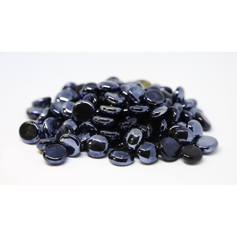 1/2" Fireglass Beads Black Luster - 10lb box