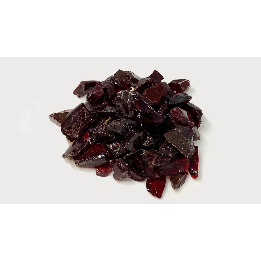 Shop 20 30mm Dark Red Fireglass Rocks 10lb Box On Sale Free