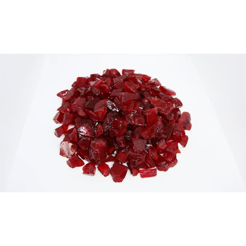 1 1/4" Fireglass Rocks Red - 10lb box