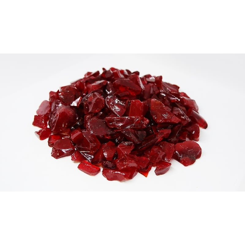 1 1/4" Fireglass Rocks Red - 10lb box