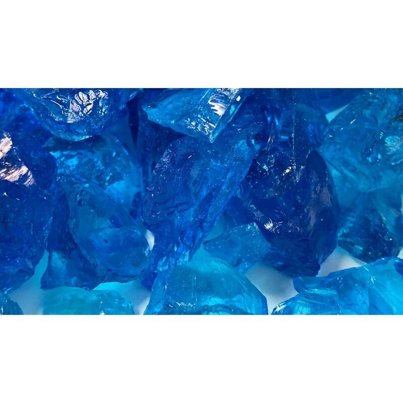 1 1/4" Fireglass Rocks Light Blue 10lb box Bed Bath & Beyond 27104223
