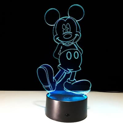 Smart Touch 3D Illusion 7-Color LED Light - Mickey Mouse