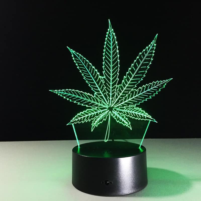 Smart Touch 3D Illusion 7-Color LED Light - Leaf