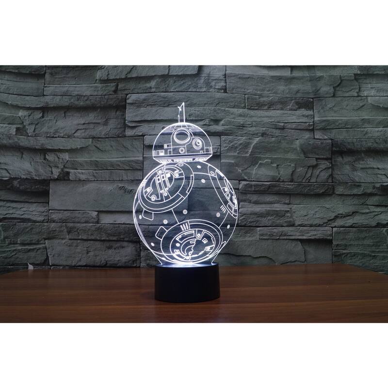 Smart Touch 3D Illusion 7-Color LED Light - BB-8