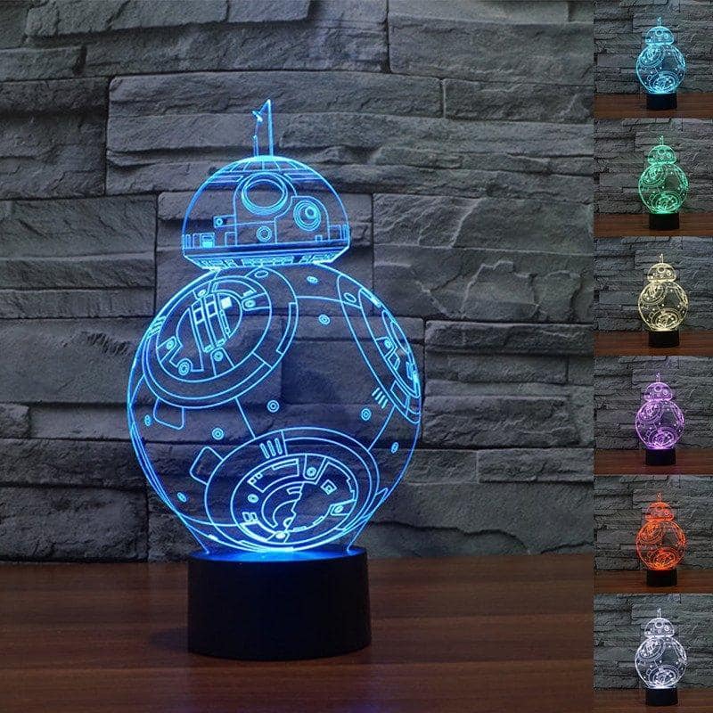Smart Touch 3D Illusion 7-Color LED Light - BB-8