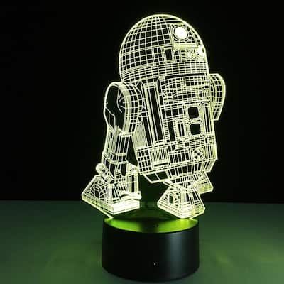 Smart Touch 3D Illusion 7-Color LED Light - R2D2 - Multi