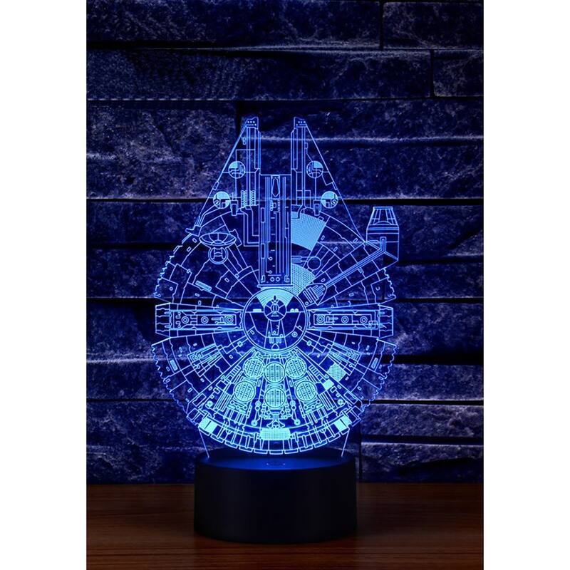 Smart Touch 3D Illusion 7-Color LED Light - Millennium Falcon