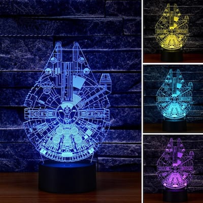 Smart Touch 3D Illusion 7-Color LED Light - Millennium Falcon