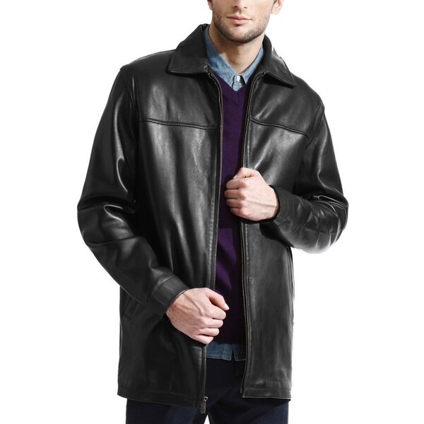 Leather shop half coat