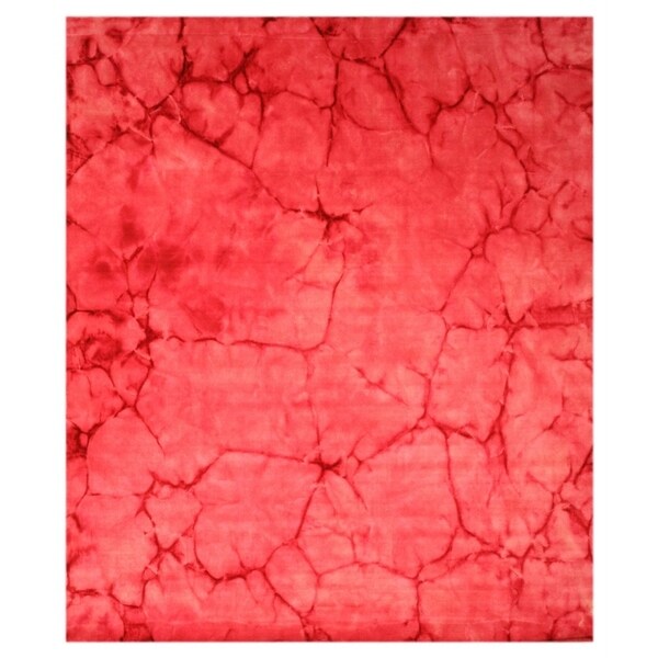 Pink Contemporary Dip Dyed Rug - 3' x 5'