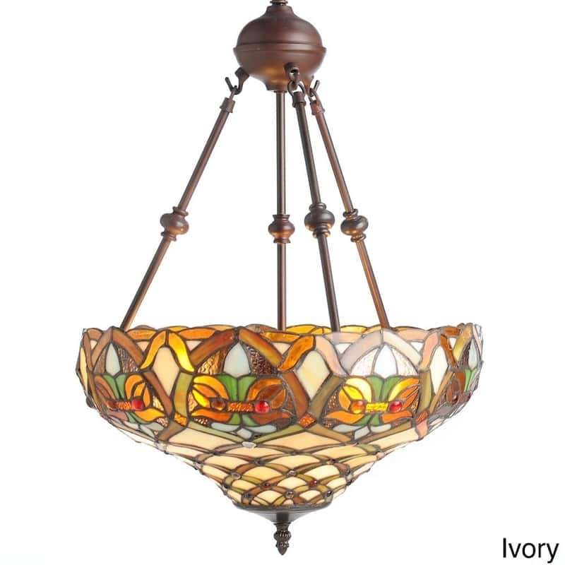 Tiffany-style Ariel Hanging Light - 16099REVHAN Ivory