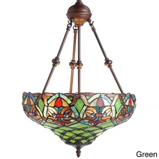 Tiffany-style Ariel Hanging Light (CSA/UL Listed - Green) - Chandeliers For Bedrooms by Overstock.com