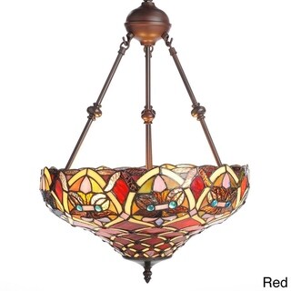 Tiffany-style Ariel Hanging Light (UL Listed - Red) - Chandeliers For Bedrooms by Overstock.com