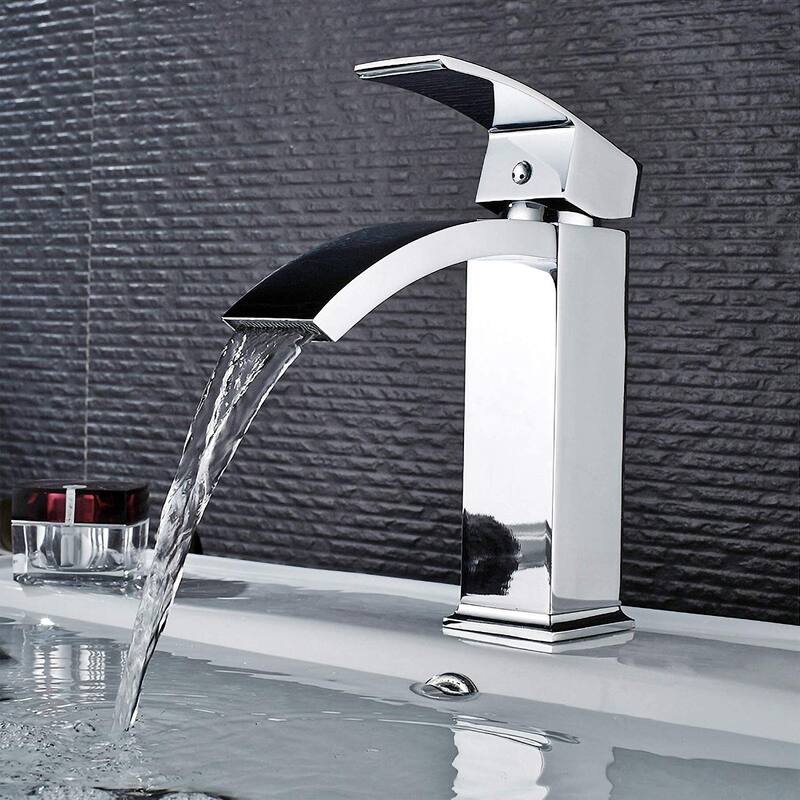 Vanity Art 6.7 Inch Single Hole and Single Handle Vessel Bathroom Sink Faucet Polished Chrome Deck Mounted Bathroom Faucet
