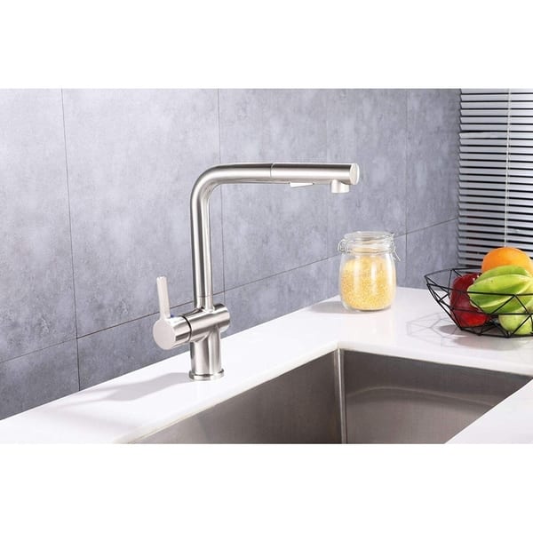 Shop Vanity Art Pull Out Kitchen Faucet Brushed Nickel Finish High