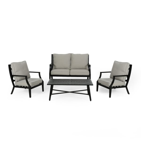 Shop San Outdoor 4 Seater Aluminum Chat Set By Christopher