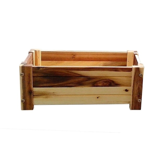 Happy Planter HP413 Large Wood Barrel Outdoor Planter, Size: 20.5 in. x 12.25 in. x 10.25 in. Color: Standard Brown, 3 Pc Pack