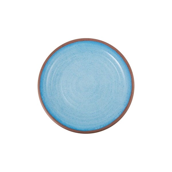 Melange 36-Piece Melamine Salad Plate Set (Clay Collection)|Shatter-Proof and Chip-Resistant Melamine Salad Plates| Light Blue