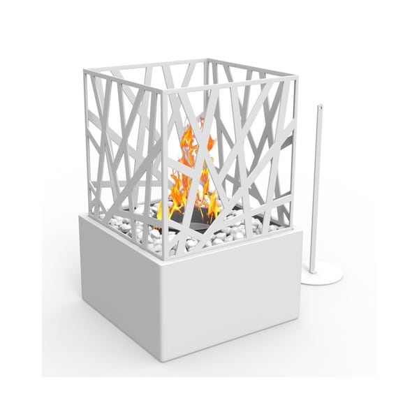 Regal Flame Bruno Ventless Tabletop Portable Bio Ethanol Fireplace in White
