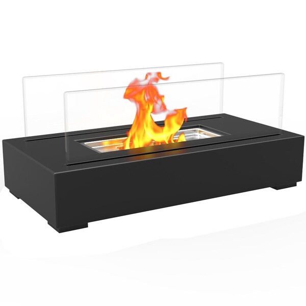 Regal Flame Utopia Ventless Tabletop Portable Bio Ethanol Fireplace in Black