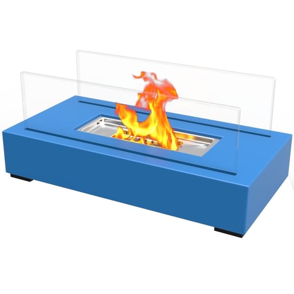 Regal Flame Utopia Ventless Tabletop Portable Bio Ethanol Fireplace in Blue