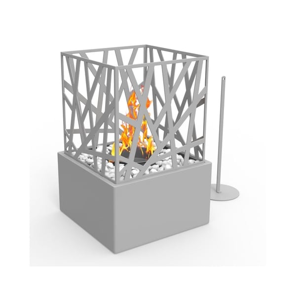 Regal Flame Bruno Ventless Tabletop Portable Bio Ethanol Fireplace in Gray