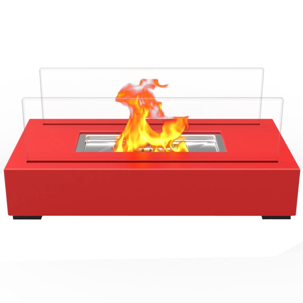 Regal Flame Utopia Ventless Tabletop Portable Bio Ethanol Fireplace in Red