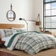 preview thumbnail 1 of 5, Eddie Bauer Timbers Plaid Green Duvet Cover Set King