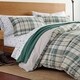 preview thumbnail 3 of 5, Eddie Bauer Timbers Plaid Green Duvet Cover Set