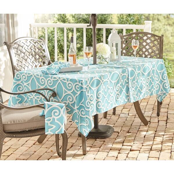 Chase Geometric Stain Resistant Indoor Outdoor Tablecloth 27123729