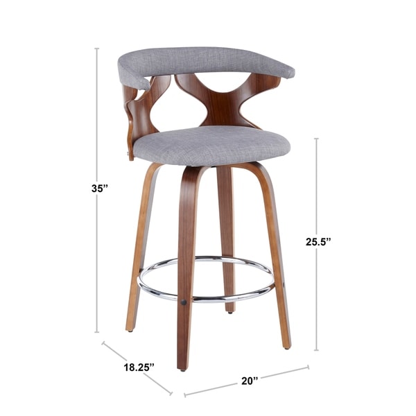 Carson Carrington Viby Mid-century Modern Counter Stools (Set of 2) - N/A